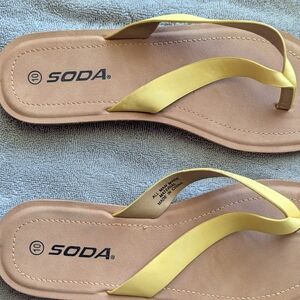 Soda Yellow Flip Flops